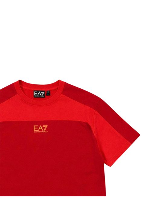 T-shirt bambino rossa in cotone EMPORIO ARMANI | 7B000307ROSSO