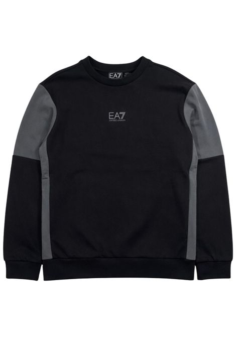 Felpa bambino nera in cotone EMPORIO ARMANI | 7B000308NERO
