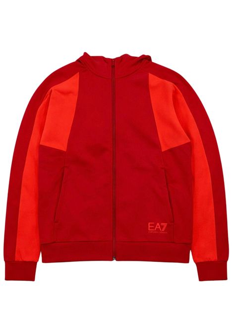 Felpa bambino rossa in cotone EMPORIO ARMANI | 7B000309ROSSO