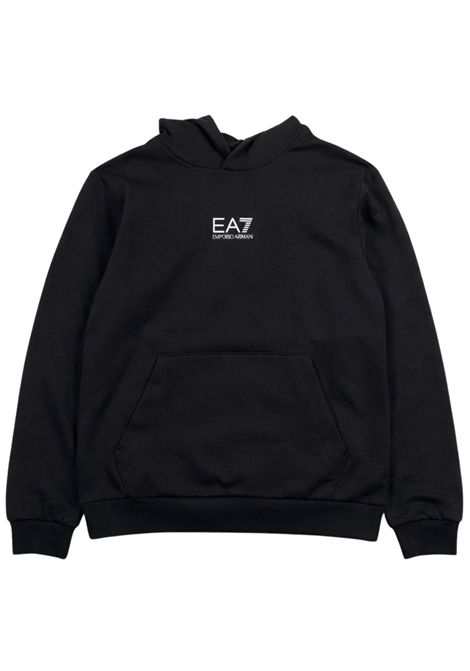 Felpa bambino nera in cotone EMPORIO ARMANI | 7B000325NERO