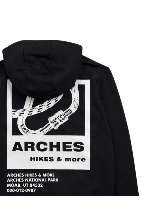 Felpa bambino nera in cotone EMPORIO ARMANI | 7B000325NERO