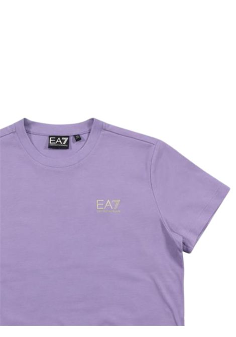 T-shirt bambina lilla in cotone EMPORIO ARMANI | 7G000137LILLA