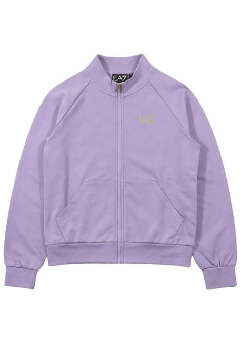 Felpa bambina lilla in cotone EMPORIO ARMANI | 7G000139LILLA