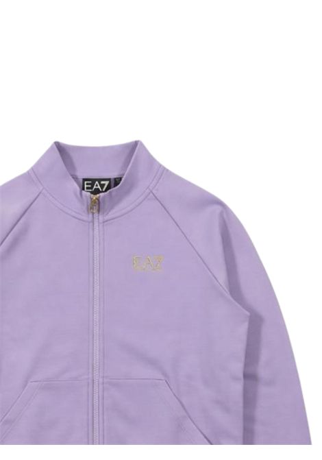 Felpa bambina lilla in cotone EMPORIO ARMANI | 7G000139LILLA
