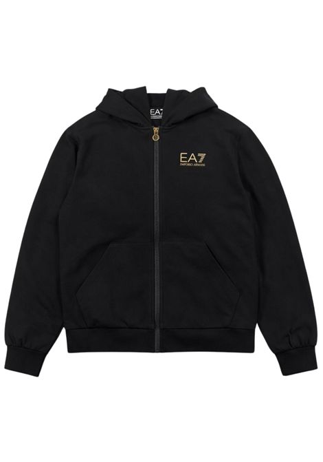 Felpa bambina nera in cotone EMPORIO ARMANI | 7G000140NERO
