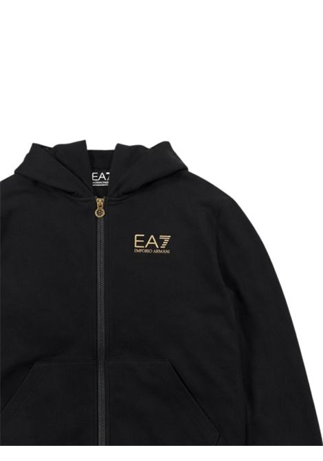 Felpa bambina nera in cotone EMPORIO ARMANI | 7G000140NERO