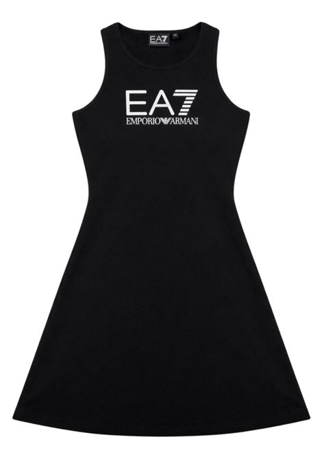 Abito bambina nero in cotone EMPORIO ARMANI | 7G000150NERO