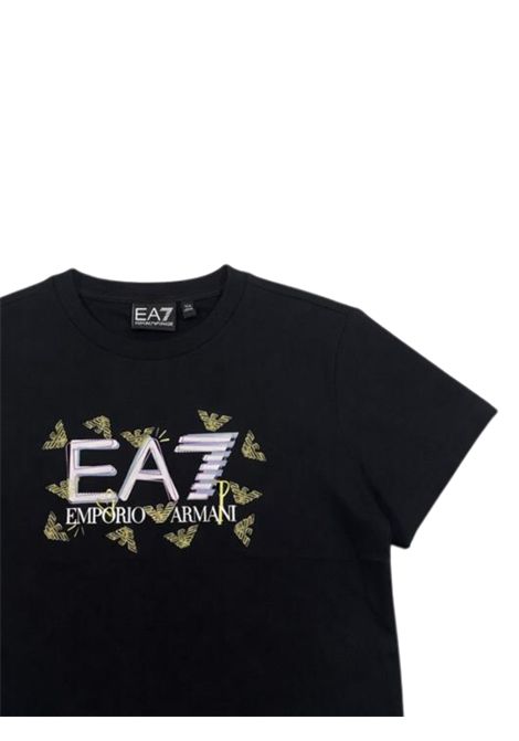 T-shirt bambina nera in cotone EMPORIO ARMANI | 7G000151NERO