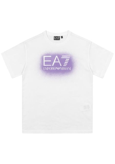 T-shirt bambina bianca in cotone EMPORIO ARMANI | 7G000178BIANCO