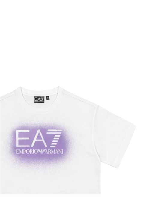 T-shirt bambina bianca in cotone EMPORIO ARMANI | 7G000178BIANCO