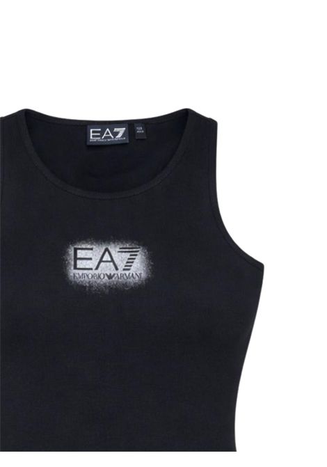 Abito bambina nero in cotone EMPORIO ARMANI | 7G000185NERO