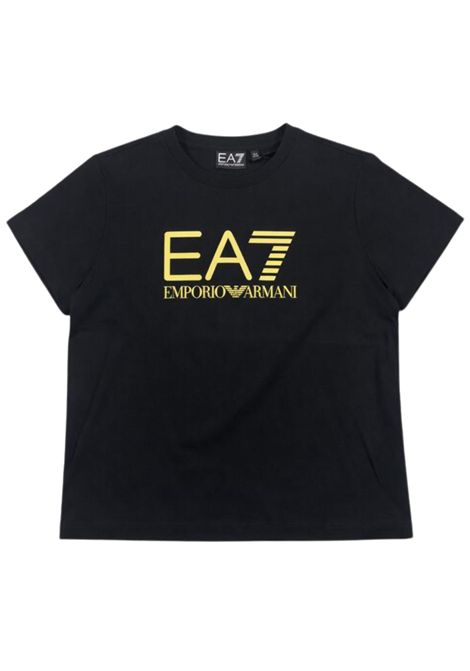 T-shirt bambina nera in cotone EMPORIO ARMANI | 7G000186NERO
