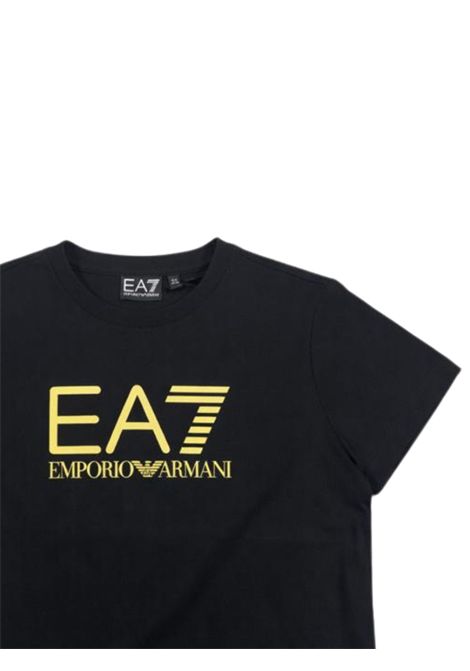 T-shirt bambina nera in cotone EMPORIO ARMANI | 7G000186NERO