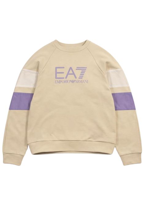Felpa bambina sabbia in cotone EMPORIO ARMANI | 7G000187SABBIA