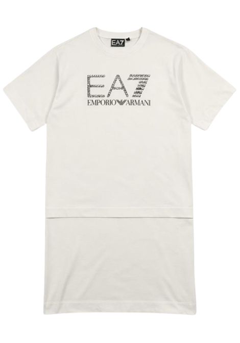 Abito bambina ghiaccio in cotone EMPORIO ARMANI | 7G000201GHIACCIO