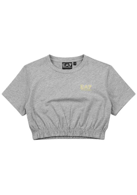 T-shirt bambina grigia in cotone EMPORIO ARMANI | 7G000203GRIGIO