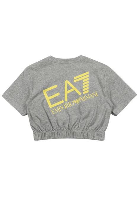 T-shirt bambina grigia in cotone EMPORIO ARMANI | 7G000203GRIGIO