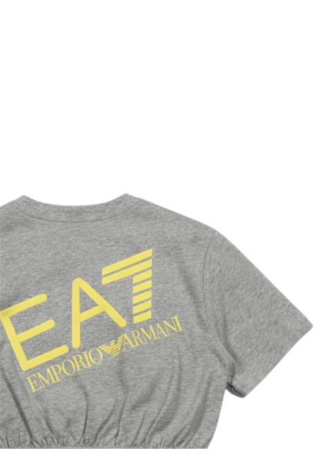 T-shirt bambina grigia in cotone EMPORIO ARMANI | 7G000203GRIGIO