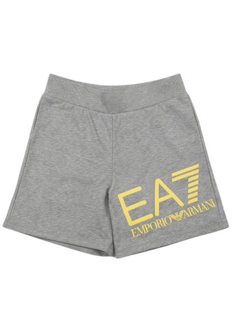 Shorts bambina grigio in cotone EMPORIO ARMANI | 7G000205GRIGIO