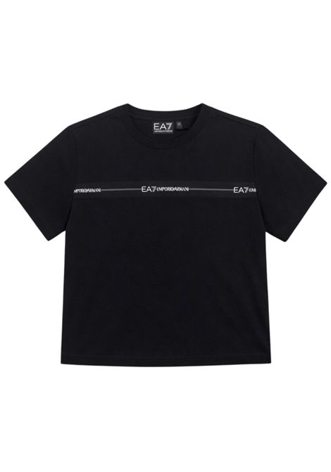 T-shirt bambina nera in cotone EMPORIO ARMANI | 7G000207NERO