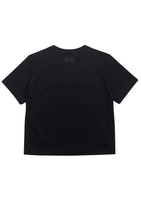 T-shirt bambina nera in cotone EMPORIO ARMANI | 7G000207NERO