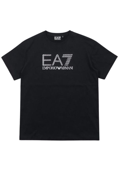 T-shirt bambina nera in cotone EMPORIO ARMANI | 7G000212NERO