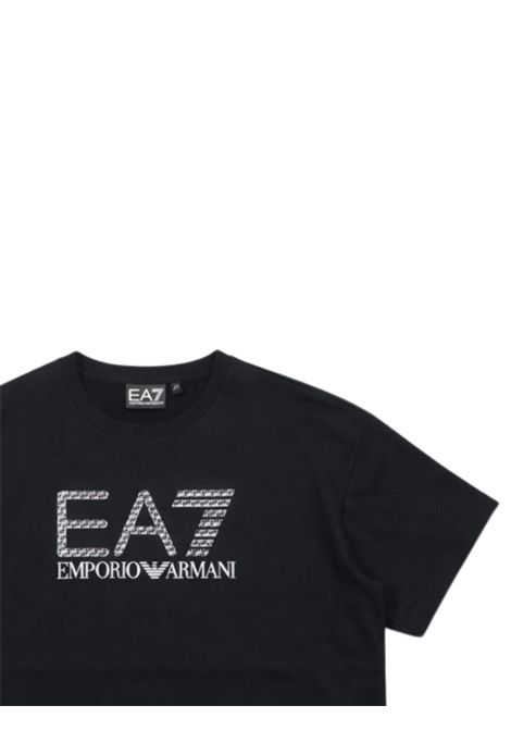 T-shirt bambina nera in cotone EMPORIO ARMANI | 7G000212NERO