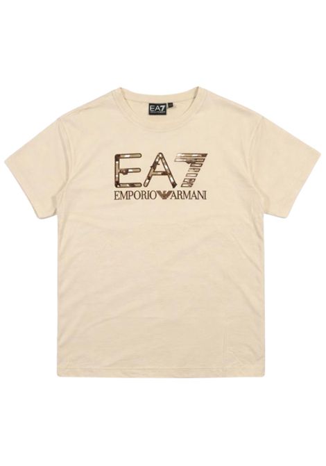 T-shirt bambina sabbia in cotone EMPORIO ARMANI | 7G000213SABBIA