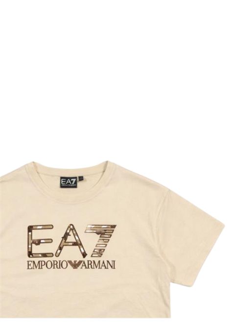 T-shirt bambina sabbia in cotone EMPORIO ARMANI | 7G000213SABBIA