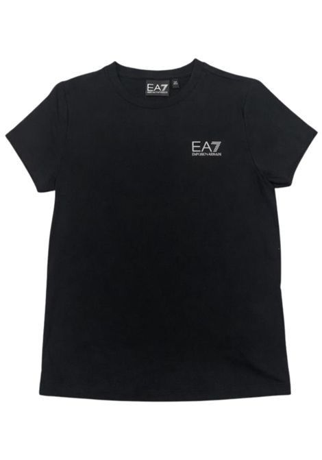 T-shirt bambina nera in viscosa EMPORIO ARMANI | 7G000218NERO