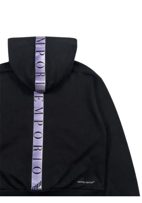 Felpa bambina in misto cotone EMPORIO ARMANI | 7G000220NERO
