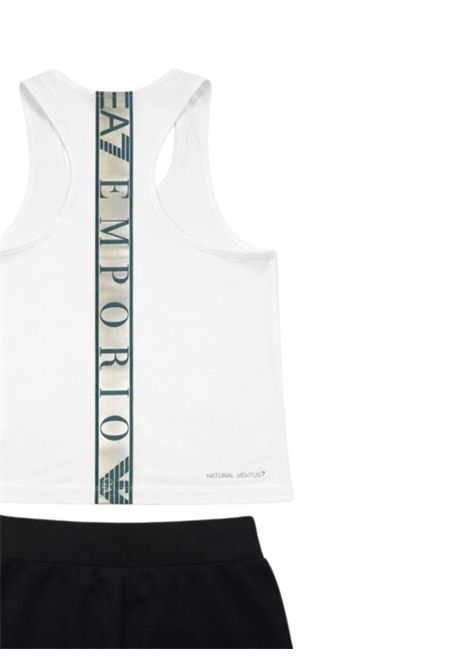 Completo bambina bianco/nero in viscosa EMPORIO ARMANI | 7G000222BIANCO/NERO