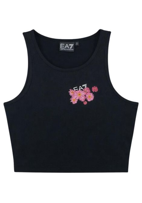 Top bambina nero in cotone EMPORIO ARMANI | 7G000223NERO