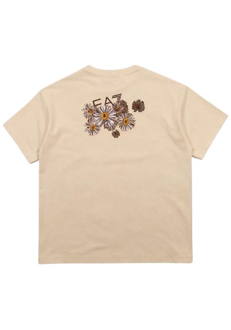 T-shirt bambina sabbia in cotone EMPORIO ARMANI | 7G000224SABBIA