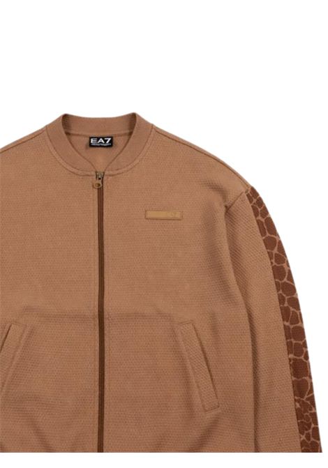 Felpa bambina beige in cotone EMPORIO ARMANI | 7G000229BEIGE