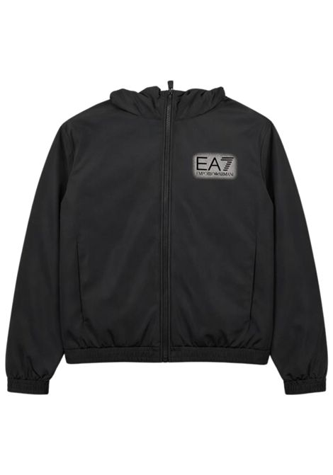 Giubbino bambina nero con cappuccio EMPORIO ARMANI | 7G7G000190NERO