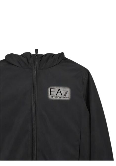 Giubbino bambina nero con cappuccio EMPORIO ARMANI | 7G7G000190NERO