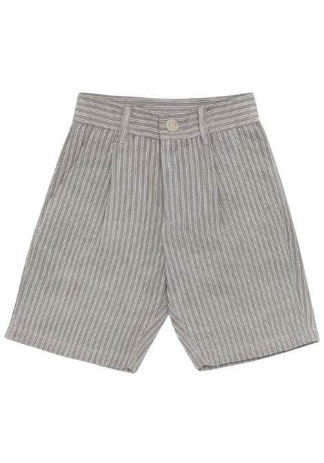 Sand-colored linen Bermuda shorts for children EMPORIO ARMANI | EB000091/MABLU/SABBIA
