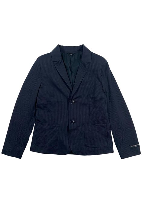 Blue striped children's jacket EMPORIO ARMANI | EB000092/MABLU