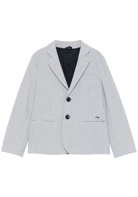White/blue striped children's jacket EMPORIO ARMANI | EB000105/MABIANCO/BLU