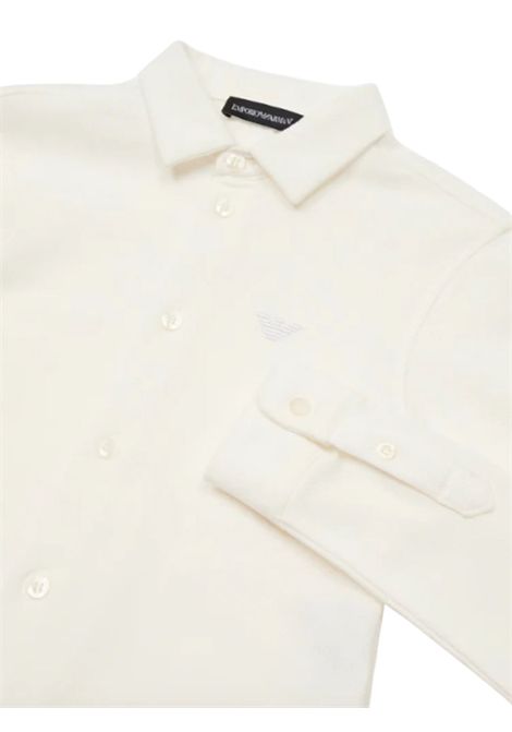 Camicia bambino bianca in cotone EMPORIO ARMANI | EB000126/MABIANCO