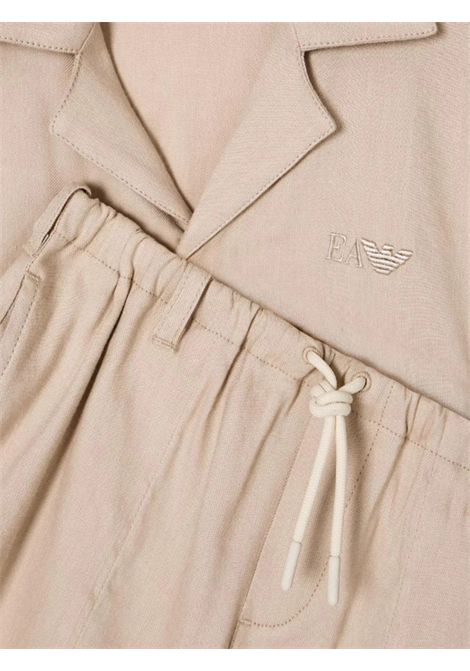 Completo bambino beige in lino EMPORIO ARMANI | EB000145/MABEIGE