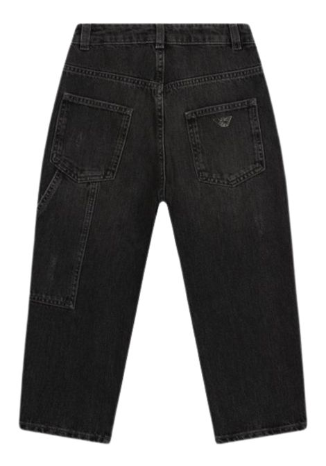 Jeans bambino nero in cotone EMPORIO ARMANI | EB000191/MANERO
