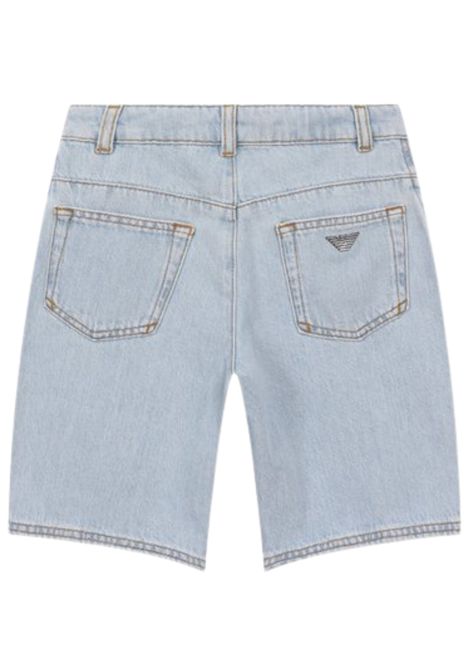 Bermuda bambino in cotone denim EMPORIO ARMANI | EB000257/MADENIM