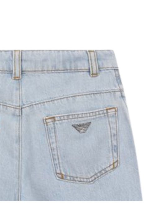 Bermuda bambino in cotone denim EMPORIO ARMANI | EB000257/MADENIM