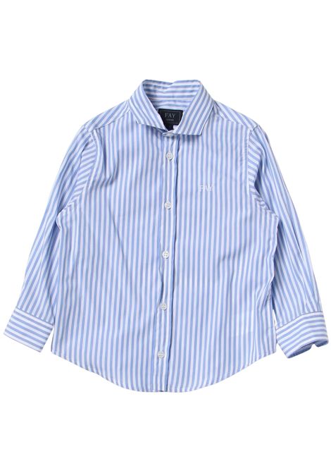 Blue cotton shirt for children FAY | FS5P00/SUAZZURRO