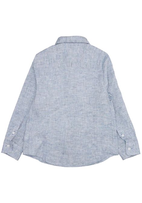 Blue linen shirt for children FAY | FU5P40/SUAZZURRO