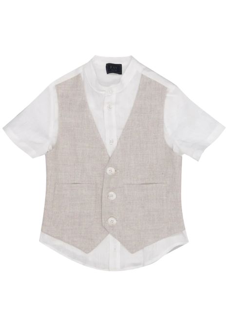 Children's linen shirt FAY | FU5P61/SUBIANCO/SABBIA