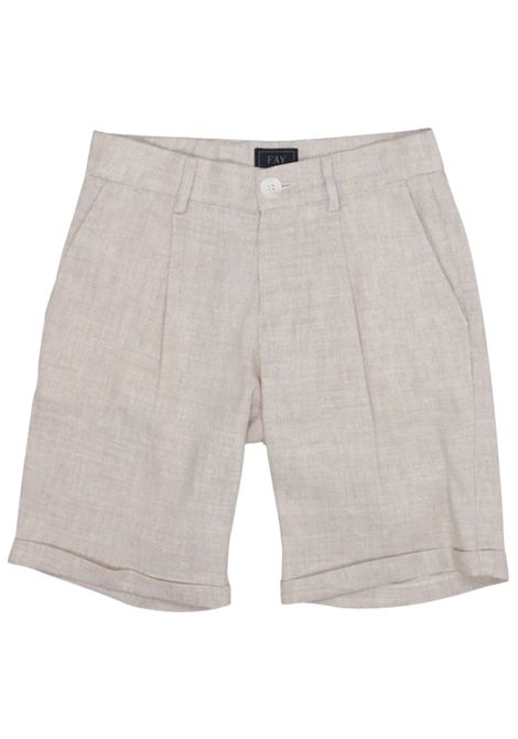 Children's Bermuda shorts in linen and viscose FAY | FU6P19/SUSABBIA