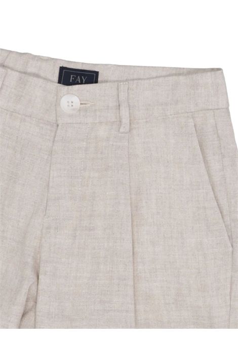 Children's Bermuda shorts in linen and viscose FAY | FU6P19/SUSABBIA